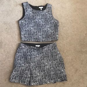 Joie two piece top and skirt size S black/white